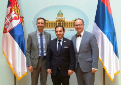 5 July 2019 National Assembly Deputy Speaker Prof. Dr Vladimir Marinkovic and the delegation of the Assembly of European Regions